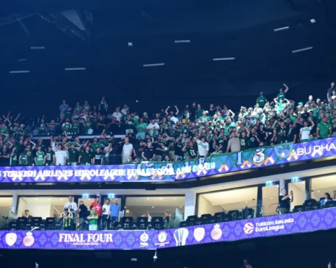 Final Four 2025: Βροντερό "παρών" από τους φίλους του Παναθηναϊκού AKTOR στην Etihad Arena