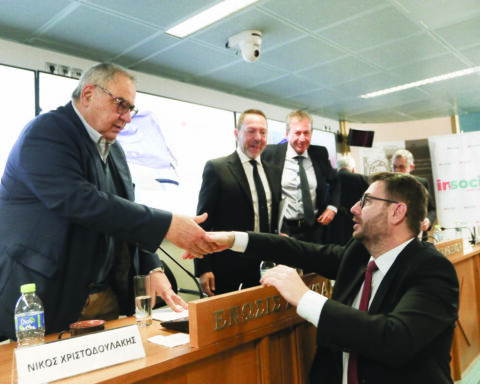 Ο Ν. Χριστοδουλάκης με τον Ν. Ανδρουλάκη