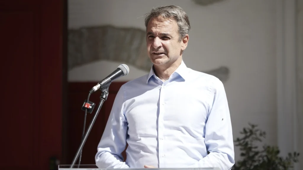 Η παρουσίαση του προγράμματος «Αμοργόραμα» από τον Κυριάκο Μητσοτάκη