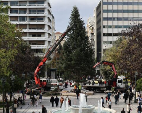 χριστουγεννιάτικο δέντρο Σύνταγμα