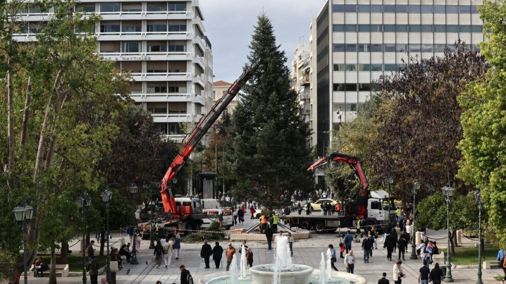 χριστουγεννιάτικο δέντρο Σύνταγμα