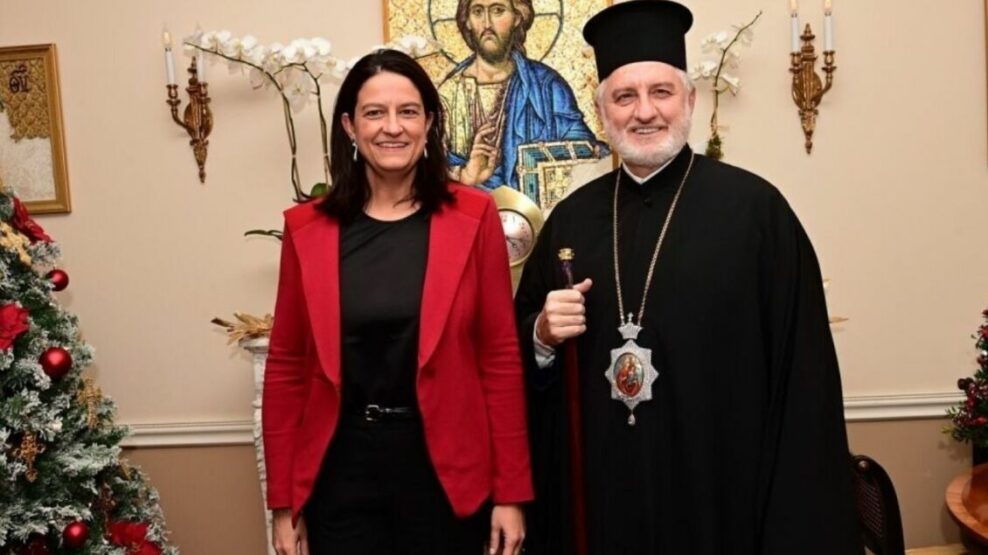 Νέα Υόρκη: Συνάντηση Νίκης Κεραμέως με τον Αρχιεπίσκοπο Αμερικής Ελπιδοφόρο