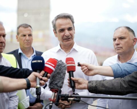 Μητσοτάκης στο Παλάτι των Δεσποτών στον Μυστρά
