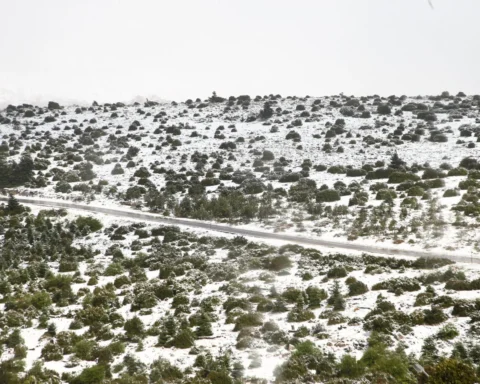 Χειμωνιάτικο σκηνικό στην Πάρνηθα με χιόνι πάνω από 10 πόντους
