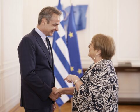 Μητσοτάκης ΟΗΕ Μισέλ Μπασελέ