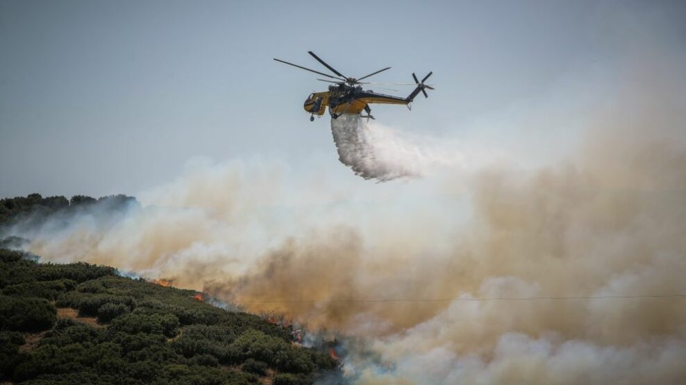 Φωτιά στο Δερβένι Θεσσαλονίκης