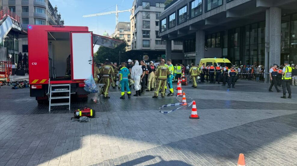 Μεγάλη φωτιά σε εργοτάξιο στις Βρυξέλλες