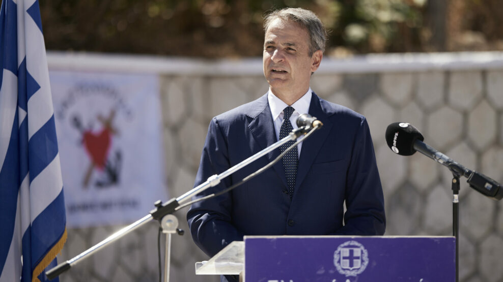 Ο Κυριάκος Μητσοτάκης στο Καστελλόριζο